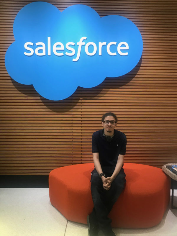 Kristian Goris, who receives support from AHRC New York City’s Employment Business Services, has found a home at Salesforce.