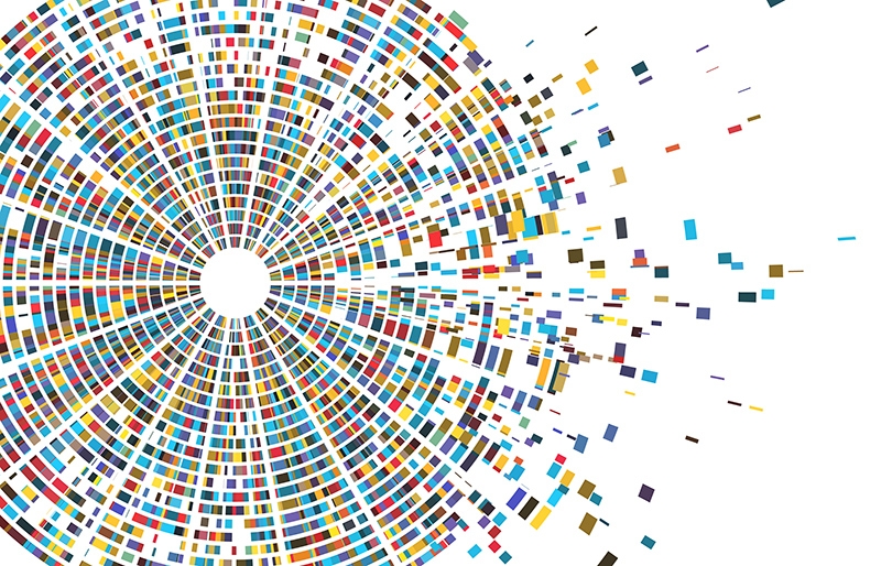 Dna test infographic. Genome sequence map, chromosome architecture and genetic sequencing chart abstract data vector illustration