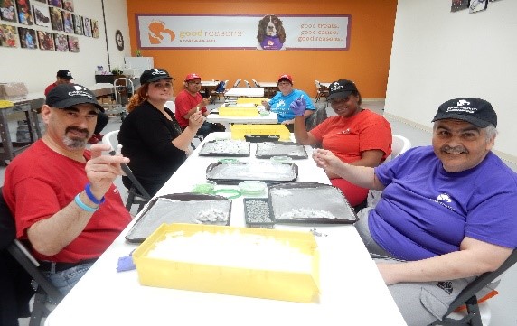 The Good Reasons Team hard a work for local company Brewster Plastics