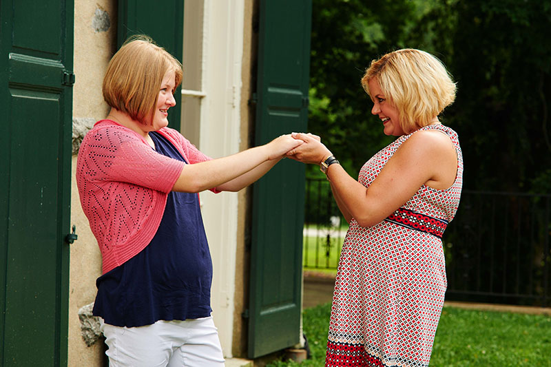 Amy Kelly and her daughter Annie