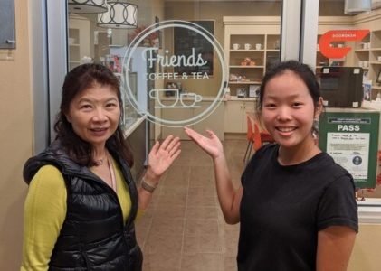 Isabella He with Roxana Chiu from Friends Coffee and Tea