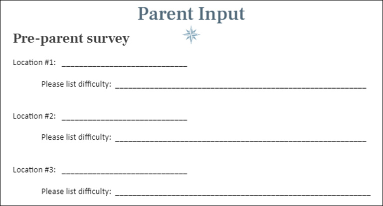 Pre-parent survey