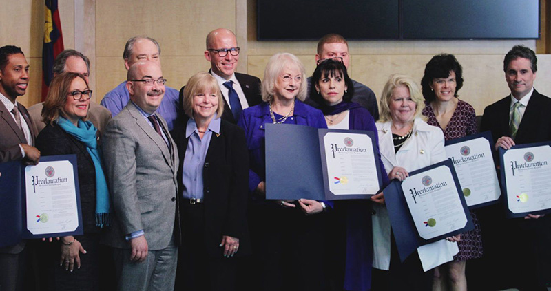 Local leaders stand together as April 21 is declared “Autism After 21 Day” in Montgomery County, Maryland.