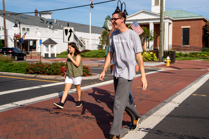 Crossing the street