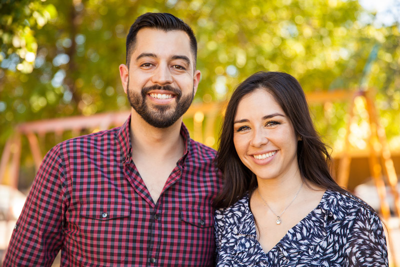 Portrait of a happy young couple